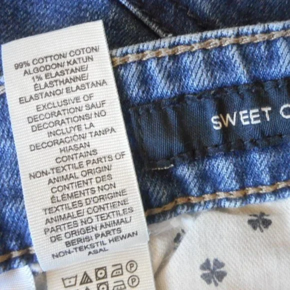 🌸SOLD🌸 LUCKY BRAND Jeans Size 14 Sweet Crop Denim - Picture 11 of 12
